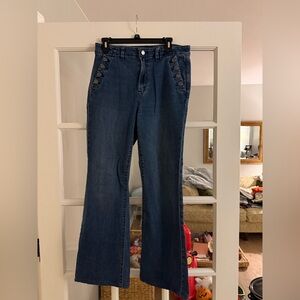 GAP Women's Flare Jeans in Dark Blue